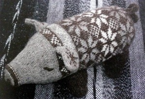 Estonian knitted piggy